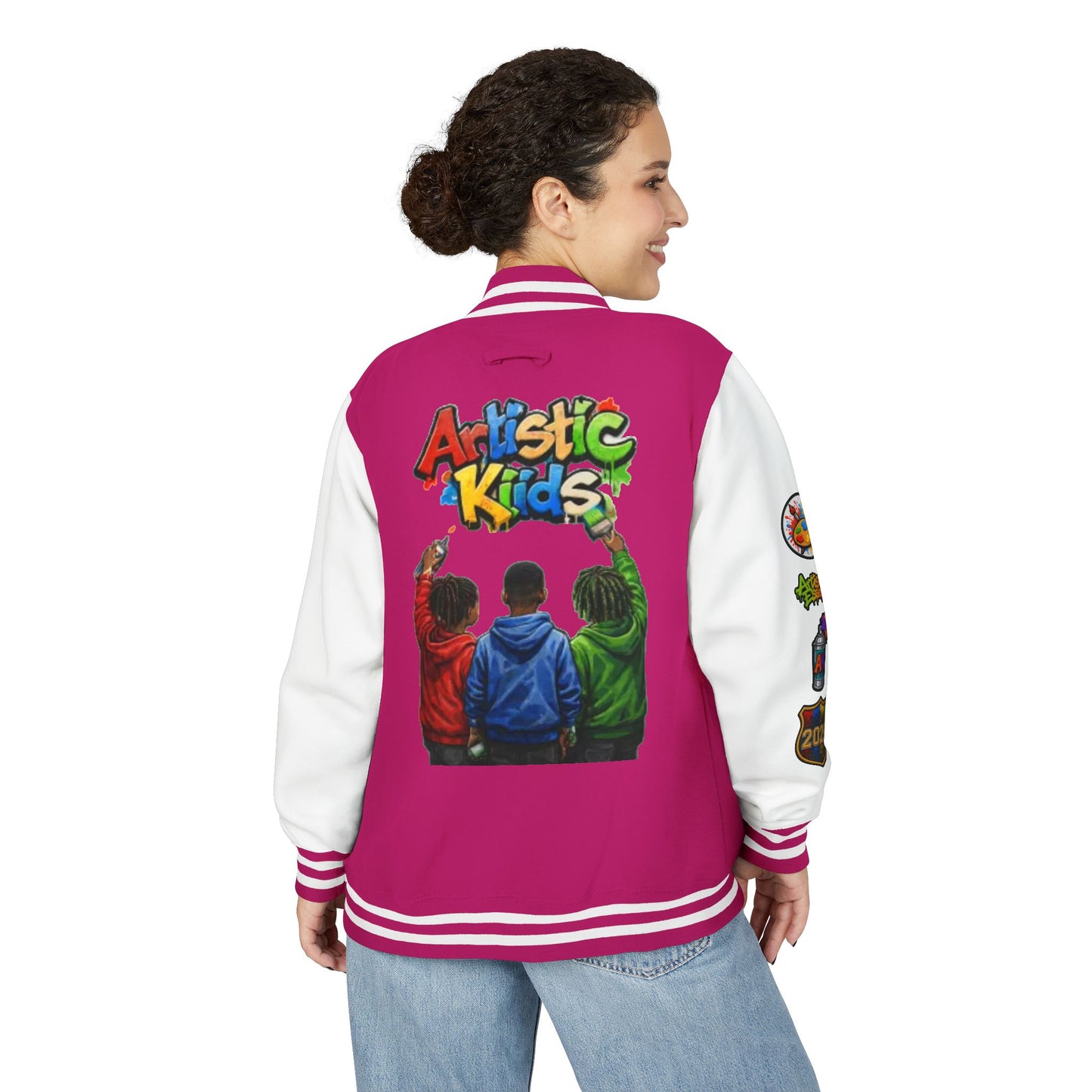 Artistic Kids Letterman Jacket - Colorful Kids Art Club Varsity Jacket