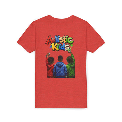 Artistic Kids Youth Tee — Colorful ‘Artistic Kids’ Graphic Shirt for Creative Children